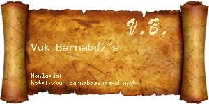 Vuk Barnabás névjegykártya